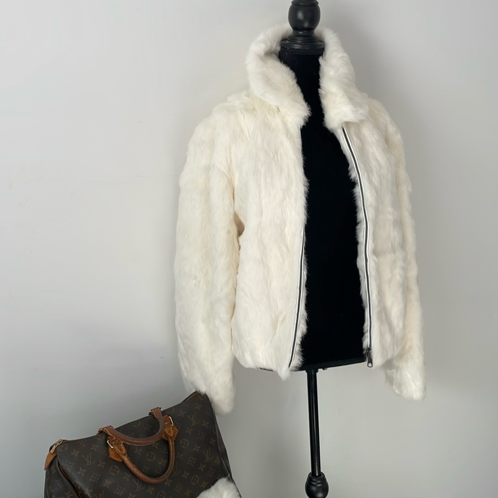 Winter fur rabbit fur coat